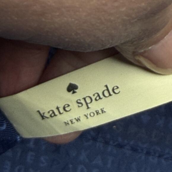 Kate Spade Chester Street Allyn Large Satchel Tote Navy Blue Pebbled Leather - Picture 11 of 14